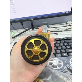 Office Chair Wheels Replacement, 60mm (2.36") Rubber Chair Casters Set of 5 - Universal Fit for Hardwood Floors & Carpet, Smooth-Glide Quiet Rolling Wheels for Herman Miller Aeron & Most Desk Chairs