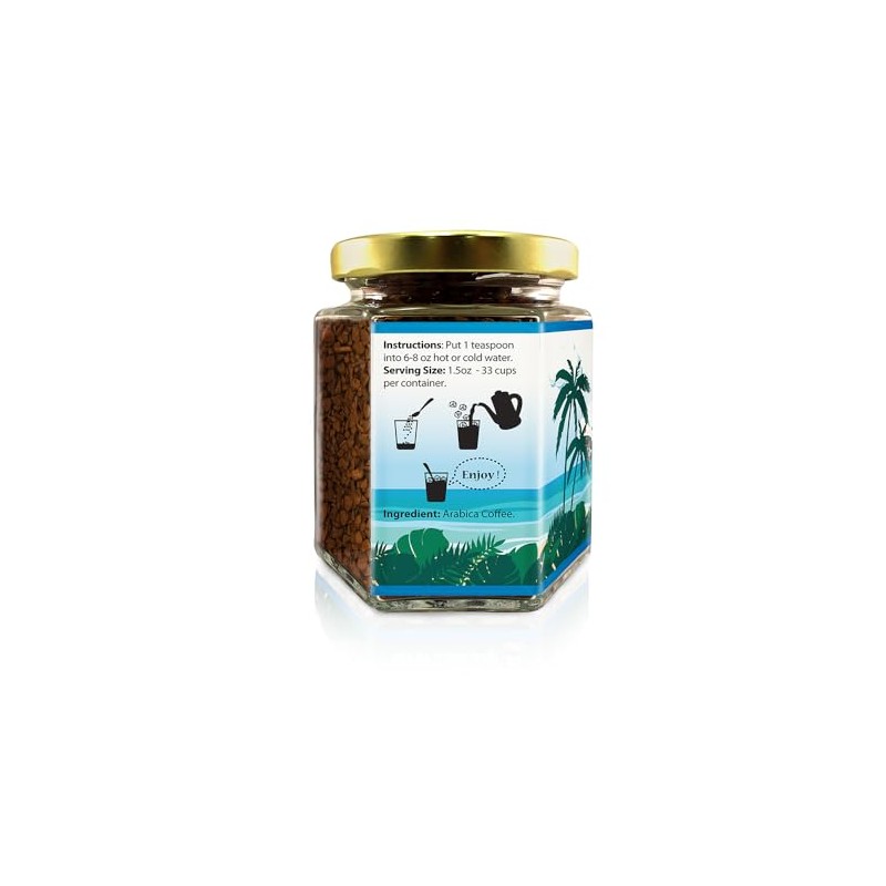 Hawaii Selection/Instant Kona Ice Coffee/ 10% Blend/ 1.5oz (43g)