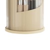 Cosmetic Storage Holder Box Transparent Rotating Sliding Door Makeup Brush