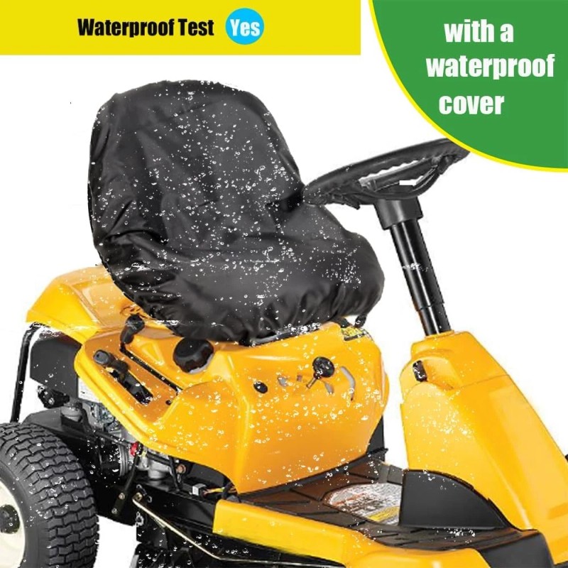 Beadchica Deluxe Waterproof Riding Lawn Mower Seat Cover Compatible with
