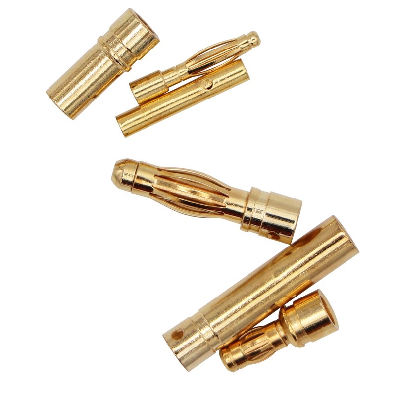 100PCS 2mm 3.5mm 4mm Female Male Gold Banana Bullet Connector