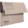 Officely Foolscap Document Wallets 285gsm - Buff (Pack of 5)