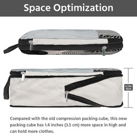 7 Pcs Compression Packing Cubes for Travel, Waterproof Suitcase Luggage Backpack Organizer with Toiletry Bag Travel Essentials for Women/Men-Black Bohemia