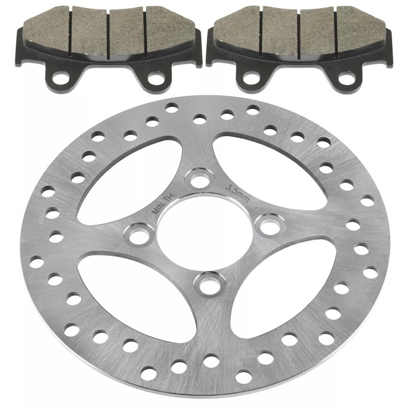 Caltric Rear Brake Disc Rotor with Pads For Yamaha Raptor