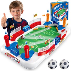 ZYYBQW Mini Foosball Table, Soccer Board Game for Kids, 3 4 5 6 7 8-12 Year Old Boys Girls Birthday Gifts, Football Games Pinball Machine, Indoor Outdoor Family Party Sports Toys