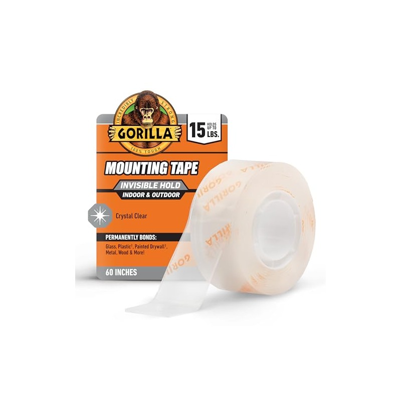 Cinta Adhesiva Trasparente Doble Cara 1.52m uso rudo marca Gorilla