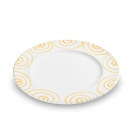 GMUNDNER KERAMIK Dessert Plate Gourmet Diameter 22 cm Flamed Yellow Crockery Handmade in Austria