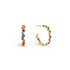 SINGULARU - Bubbles Hoop Earrings Brass with 18K Gold Plated