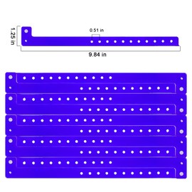 Wristall Purple Plastic Wristbands-500 Pack Colored Identification Wristbands for Events, Waterproof Lightweight Security Vinyl Wristbands for Party Concert Club Festival Entrance Admission