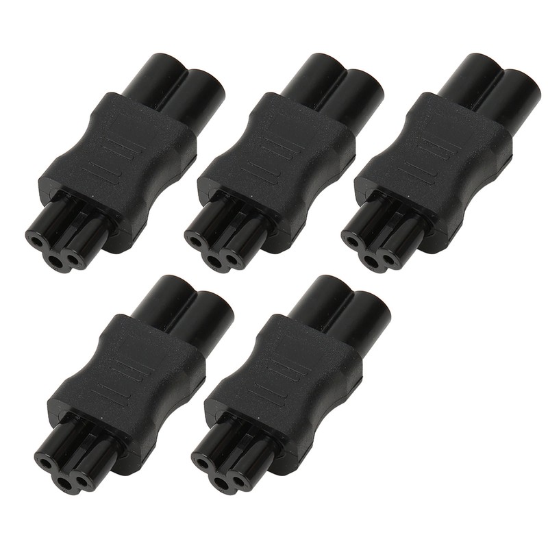 5 Pcs IEC320 C6 to IEC320 C5 Power Adapter Computer