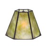 B&P Lamp® Supply New Craftsman Green Mica Hexagonal Shade, 4.25"