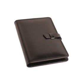 Genuine Leather Legal Pad Holder - Made in Japan- Leather Legal Pad Holder Junior Size (Black)