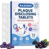 Plaque Disclosing Tablets 72 Count, Dual-Action Indicator for Teeth