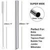 Metal Boba Straws Reusable Smoothies Straws 10" Stainless Steel Straw