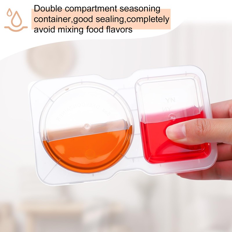 saerryor 20Pcs Reusable Snack Pack Containers,Reusable Snack Pots with Lids,Double