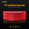 Partsam 2Pcs Red 6" LED Rectangle Side Marker and Clearance