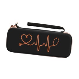 Amagogo Travel Bag for Stethoscope with Storage and Wrist Strap, Black