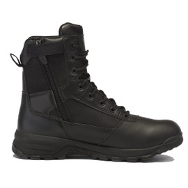 Belleville Spear Point 8" Lightweight Waterproof Side Zip Tactical Boots For Men - Black Law Enforcement Boots for Police, EMS & Security Personnel
