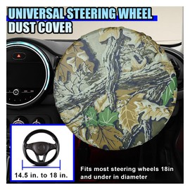 ZIMISI Car Steering Wheel Cover Sun Shade, 18 Inch Anti-Heat Auto Steering Wheel Shield Accessories for Block Sun Heat, Universal Automotive Interior Protective Cover for Car Truck SUV (Forest)