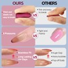 AFGHOUZ Pink Gradient Red French Tip Artificial Press on Nails