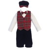 iGirlDress Baby Boys Red Green Black Plaid Christmas Vest Pants/Knicker