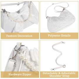 Srvillg Handbags for Women Crossbody, Women's Cross-Body Bags, Womens Small Cross Body Bag, Small Handbag with Zip Pockets for Daily Use (White)