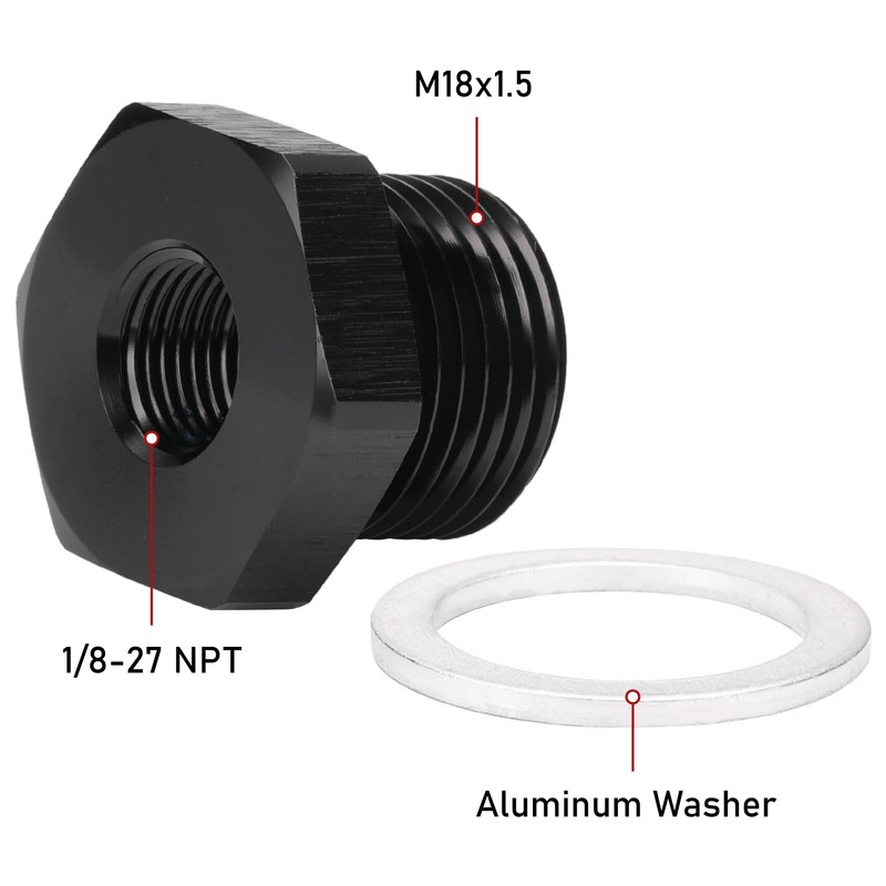 Podavelle M18x1.5 Male Metric to 1/8 NPT Female Oil Pressure
