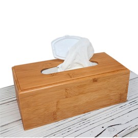 Baby Wipes & Tissue Wooden Dispenser Holder Box | Decorative Container, Reusable in Bathroom Farmhouse Bamboo. Décor Tissue Box Holder | Refillable Baby Wipes Dispenser