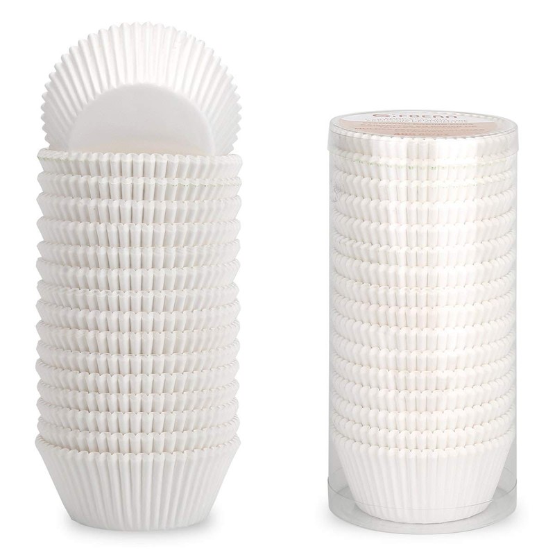 Gifbera Standard White Cupcake Liners Greaseproof Paper Muffin Baking Cups