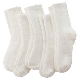 5 Pairs Womens Socks Fuzzy Color Soft Cozy Daily Home Wear Sleeping Socks