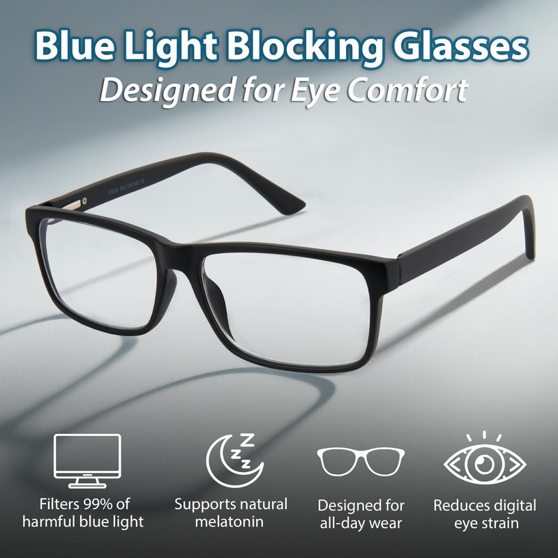 Blue Light Blocking Glasses For Men/Women Anti-Fatigue Computer Monitor Gaming