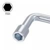 sourcing map 7mm Metric L Shaped Angled Open Hex 6