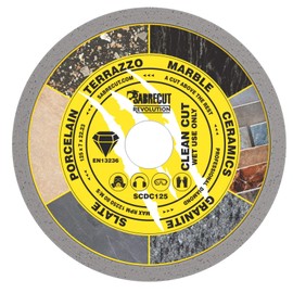 1 x SabreCut SCDC125 125mm (5 inch) x 7mm x 22.23mm Bore Continuous Rim Diamond Angle Grinder Circular Saw Blade