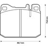 Jurid 571372J Brake Pad Set, disc brake pad set (4