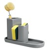 Geelin 3 in 1 Ceramic Kitchen Sink Caddy Dish Sponge