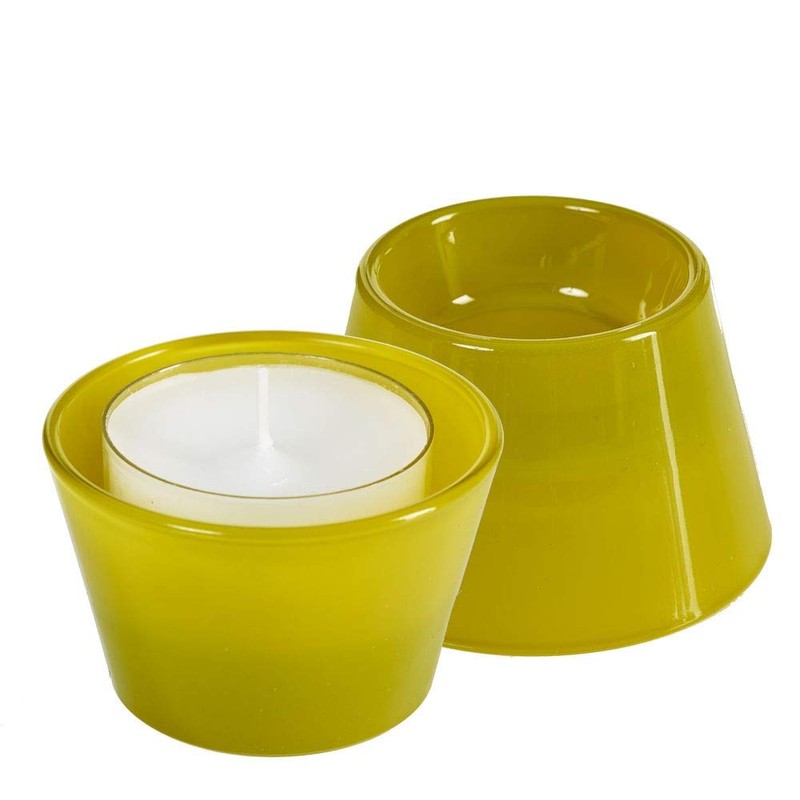 Spaas 6 Conical Tealight Holders, Autumn Yellow
