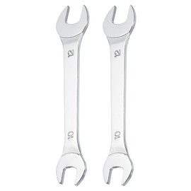 sourcing map 2pcs Super Thin Open End spanners Metric, 10mm x 12mm, Slim Chrome-Vanadium Steel Wrench Tool for Tight Spaces Repair