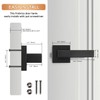 Probrico 2 Pack Dummy Door Levers Black Door Handles for