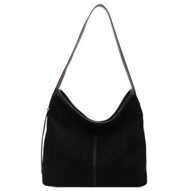 Tote Bag for Women Suede Classic Top-handle Shoulder Bags Slouchy Hobo Crossbody Bag Retro College Work Purse Handbag