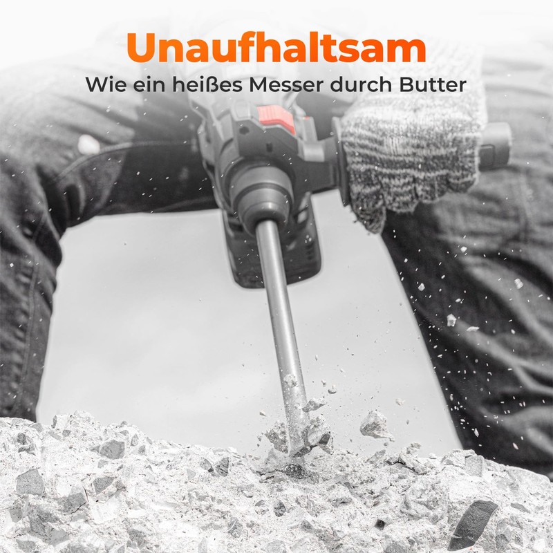 BAUBECK SDS Max Long Life Chisel Set for Concrete and