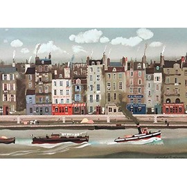 Michel Delacroix "Le Remorqueur Framed Stone Signed Litho 22" x 27"