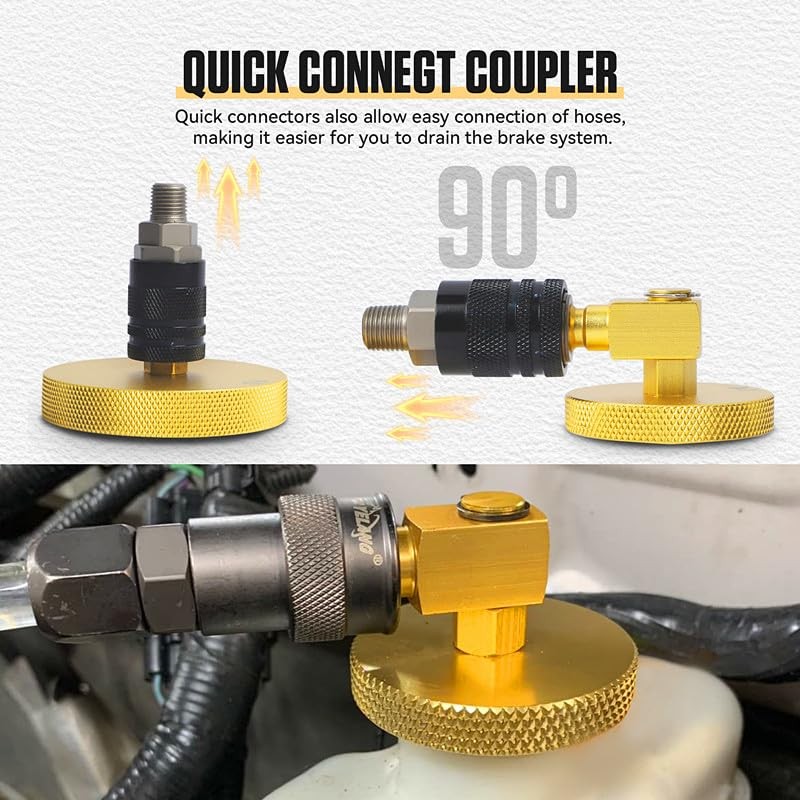 Brake Fluid Bleeder Adapter Kit 17PCS Master Cylinder Bleeder Kit