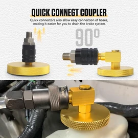 Brake Fluid Bleeder Adapter Kit 17PCS Master Cylinder Bleeder Kit Tool for Most Vehicles Brake Fluid Bleeding or Refilling