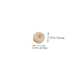 Operitacx 32pcs Wooden Wheels DIY Model Accessories Small Castor Wheels for Dolly Toy Caster Random Style