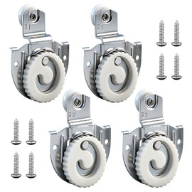 Aienxn 4PCS Closet Door Roller Kit, Sliding Closet Door Hardware Top-Roller with 8 Screws, Smooth and Quiet Sliding Q-112