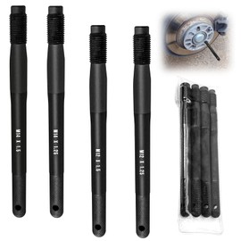 Set of 4 Car Tool Wheel Assembly Aid Set, Tyre Change Car M12 x 1.5, M12 x 1.25, M14 x 1.5, M14 x 1.25, Stainless Steel Tyre Mounting Aid, Wheel Change Rims Centring Aid/Hanging Tool (4)