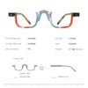 HEPIDEM Matte Multicolor Acetate Glasses Frame Women,Semi Rimless Round Optical
