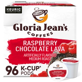 Gloria Jean's Raspberry Chocolate Lava Keurig Single-Serve K-Cup Pods, Medium Roast Coffee, 96 Count