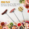 Tiardey 2Pcs BBQ Skewers Wooden, Handle Long Campfire Telescopic BBQ