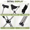 2-in-1 Folding Cane Chair for Walking and Resting – Portable